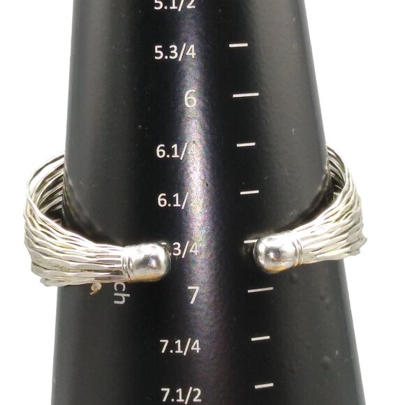 Silver Isaac Mizrahi Multi-Cable Cuff Bracelet, Etched  Wire for Maximum Sparkle - Picture 5 of 5